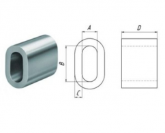 Втулка алюминиевая DIN 3093 А 15,3 мм, В 30 мм, С 5,8 мм, D 49 мм